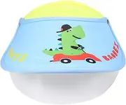 [Yardenfun] Kid Protective Hat Dragon Style Hat Kid Visor Hat Boys Hat Empty Hat Empty Top Hat Running Visor Sun Visor Cap Child Protective Cartoon Hat Party Hats Blue