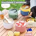 Stainless Steel Lunch Box Thermos Food Flask Insulated Soup Jar Container Kid JC