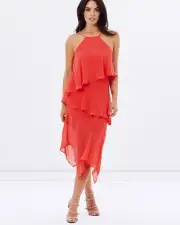 Cooper St Watermelon Crepe Dress 10