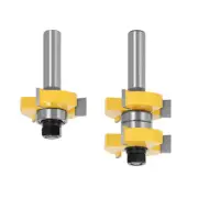 2pcs New Tongue and Groove Router Assembly Bits come with 1/2-inch shanks