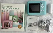 LEBHAR Puzzle Front and Rear Dual Cameras take Pictures and Print Them Immediately. Polaroid Children's Print Camera (Blue)