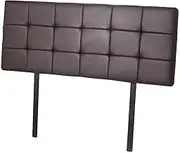 PU Leather Queen Bed Deluxe Headboard BedHead - Brown