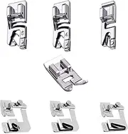 YICBOR 7PCS Sewing Machine Presser Foot Set Including 3pcs Wide Rolled Hem Foot, 3pcs Narrow Hemmer Foot and 1pcs Zig Zag Foot for Singer, Brother, Janome Low Shank Sewing Machines