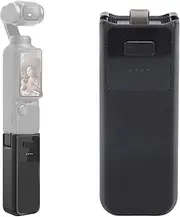 Battery Handle for OSMO Pocket 3 Creator Combo, Pocket 3 Battery Handle, Reserved 1/4” Thread, Built in 2800mAh Battery, 10W Fast Charging
