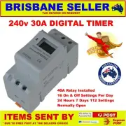 Digital Timer Switch 240v 30A Din Mount 17 Settings LCD Display NEW 3600W max