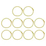 200pcs Ball Beads Chain 4 Inch 2.4mm Dia Metal Ball Connector Clasp, Gold