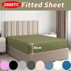 2200TC Ultra Soft Fitted Sheet Queen Size Bottom Sheet Kingn/Double/Single Bed