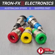 5PCS 4mm Multicoloured Kit Banana Socket 24A Terminal Panel Mount 5mm Spade