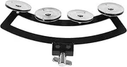 JEWEDECO Drum Hand Bell Instrument for Beginners Percussion Tambourine Shaking Bells for Music and Rhythm Practice Design for Snare Drums