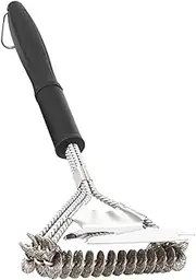 Happyyami 16.5 Multi-Function Stainless Steel Wire Brush BBQ Grill Shovel Outdoor Grill Cleaning Kit for Grate Easy to Use and Store