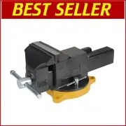 Industrial Strength 5-Inch Cast Iron Bench Vise - Ultimate Workstation Tool