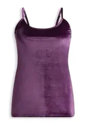 Torrid Plus Size 4 Sexy Purple Velvet Scoop Neck Stretchy Cami Tank Top New