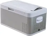 12 Volt Refrigerator, Car Refrigerator, Refrigerator with Wheels, Retro Aluminum Portable Freezer Fridge Cooler, for Car, Camping and Home Use