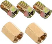 Brake Line Connector Kit Metric Threaded Fittings Deburring Tool Included for Automotive Repair Safety Enhanced Design
