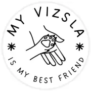 My Vizsla is My Best Friend - Circle Sticker Decal 3 Inch - Dog Pet