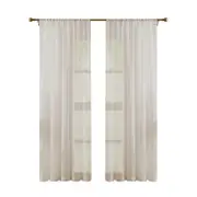 Claremont 140 x 223cm Natural Sheer Tahlia Rod Pocket Curtain
