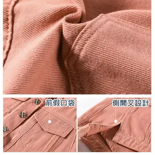 【 Mimistyle】高腰粉色牛仔短褲裙 不對稱裙褲a字短褲(台灣現貨)