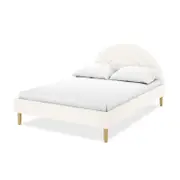 Estilla Boucle Upholstered Rainbow Bed - Cream White