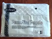 New Helena Springfield King Flat Sheet Green White Geometric Design Percale