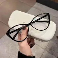 在飛比找蝦皮購物優惠-大框貓眼鏡框防藍光眼鏡 韓系素顏鏡框眼鏡 IG同款防藍光眼鏡