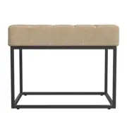 Theodore Channel Tufted 15.5"D x 21.5"W x 16.5"H Light Tan Textured Solid