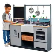 KIDKRAFT WOODEN FARM TO TABLE PLAY KITCHEN ES KRAFT ASSEMBLY LIGHTS - WHITE