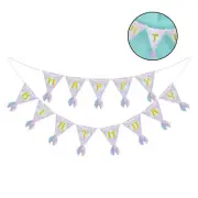 Birthday Balloon Arch Kit Mermaid Tail Banner Photoshoot Decoration