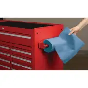 Tool Box Paper Towel Holder : Magnetic : Red : Rubber Coated Won't Scratch