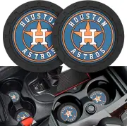 2PCS Car Cup Holder Coaster,Auto Cup Holder Insert Coaster for Houston Astros