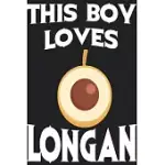THIS BOY LOVES LONGAN NOTEBOOK: SIMPLE NOTEBOOK, AWESOME GIFT FOR BOYS, DECORATIVE JOURNAL FOR LONGAN LOVER: NOTEBOOK /JOURNAL GIFT, DECORATIVE PAGES,