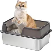 Stainless Steel Box - Open Top Stainless Steel Tray - Stainless Steel Box for Ferrets, Guinea Pigs, Kittens, and Rabbits