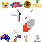 Qaestfy Wall & Baseboard Cleaner Mop Tool 49" Handle for Floor, Ceiling & Tiles