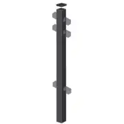 Barrette Outdoor Living Fence Line Post 2.5?x 2.5? Heavy Duty Aluminum Black