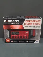 Midland ER310 Emergency Hand Crank Battery Solar Radio Flashlight Portable Power