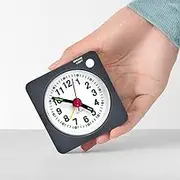 Xolixorium Travel Alarm Clock – Silent Analog Clock with Snooze, Nightlight, Lightweight, Non-Ticking for Bedside, Backpacking, Home Use