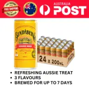 Bundaberg Mini Cans - 24 Pack - Ginger Beer; Lemon, Lime & Bitters; Passionfruit