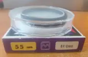 Vintage PRISMA 55mm 8X-CROSS FILTER - MADE IN JAPAN - NEW OLD STOCK