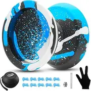 WATIEOBOO Yoyo R8 Responsive Yoyo for Kids 8-12,Professional Unresponsive Yoyo for Adults Pro Metal Trick Yoyo with Yo Yo Bearing Kit 10 Strings, Case & Gloves (W21-Black Blue Silver)