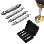 4x Double-headed Damaged Screw Extractor Set Bolt Bits Guide Tool Remover New -