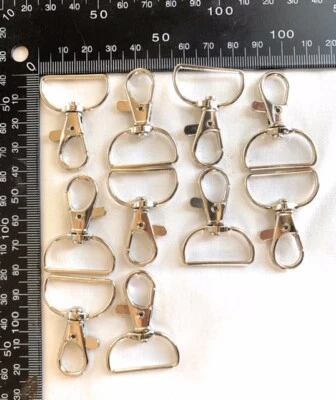 10 Pieces of 25mm Swivel Clasp Hooks (Lanyard Hardware) - post within 24 hours