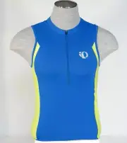 Pearl Izumi 1/2 Zip Select Series Tri Sleeveless Jersey Blue & Lime Men's NWT