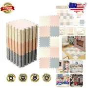 EVA Foam Puzzle Mats - 60 Interlocking Tiles for Toddler Play & Learning