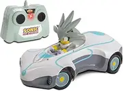 Sonic Team Racing RC: Silver - NKOK (682), 1:28 Scale 2.4GHz Remote Controlled Car, 6.5" Compact Design, Officially Licensed Sega The Hedgehog, Battery Powered, Ages 6+