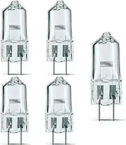 （Pack of 5）- FCS 150W/T4/24V/CL/G6.35 150-watt 24-Volt Bi-Pin Based Stage and Studio T4 Bulb Light Lamp Halogen, Clear/for Projector Stage Slide & Movie Projection