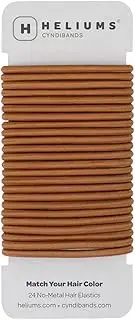 Cyndibands Elastic Hair Ties - Ginger Redhead - 24 Count, 4mm x 1.75 Inch Diameter Ponytail Holders