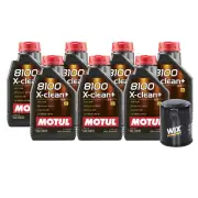 7L Motul 8100 X-CLEAN + 5W30 Wix Filter Motor Oil Change Kit API SN/CF (for: Honda)
