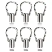 0.51" Cord End Cap Terminator Cord for Tassel Jewelry Making 6Pcs Silver