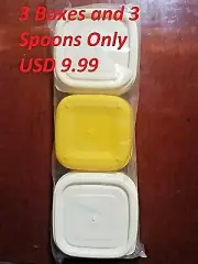 Kitchen Jars Salt Spice Containers Seasoning Storage Boxes with Spoons 3 Pcs
