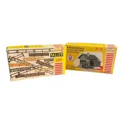 Faller 522 Fences and Gates / B-130 Watchman’s House. Vintage Model Train HO