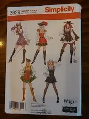 Simplicity 3629 Size RR 14-20 Misses' Costumes Sewing Pattern Uncut